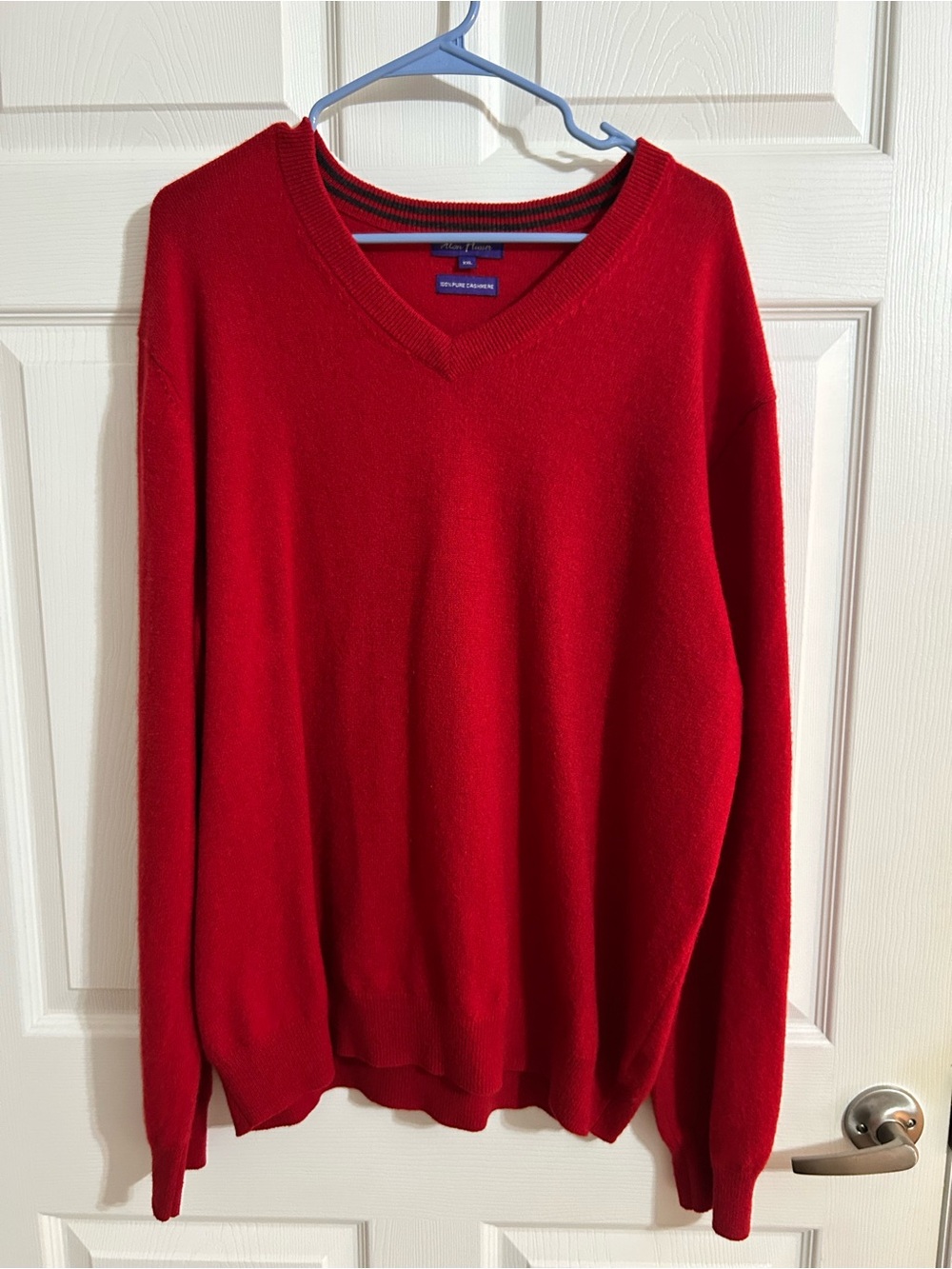 Alan Flusser Men’s V-Neck Sweater - Red